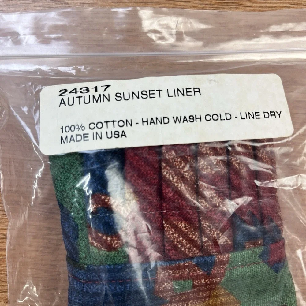Longaberger Fabric Basket Liner - Autumn Sunset Liner NEW LINER‎ ONLY 24317